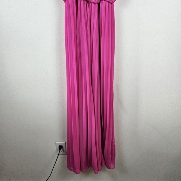 Megan La Women's Pink / Purple Wild Orchid Pleat Jumpsuit - Pink Large NWOT - Picture 5 of 9